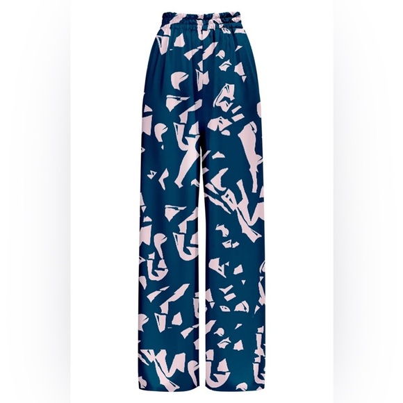 DiarraBlu Leer Batik Wide Leg Pants – Resortwear, Ethical, NWT, Size Small - Picture 5 of 7